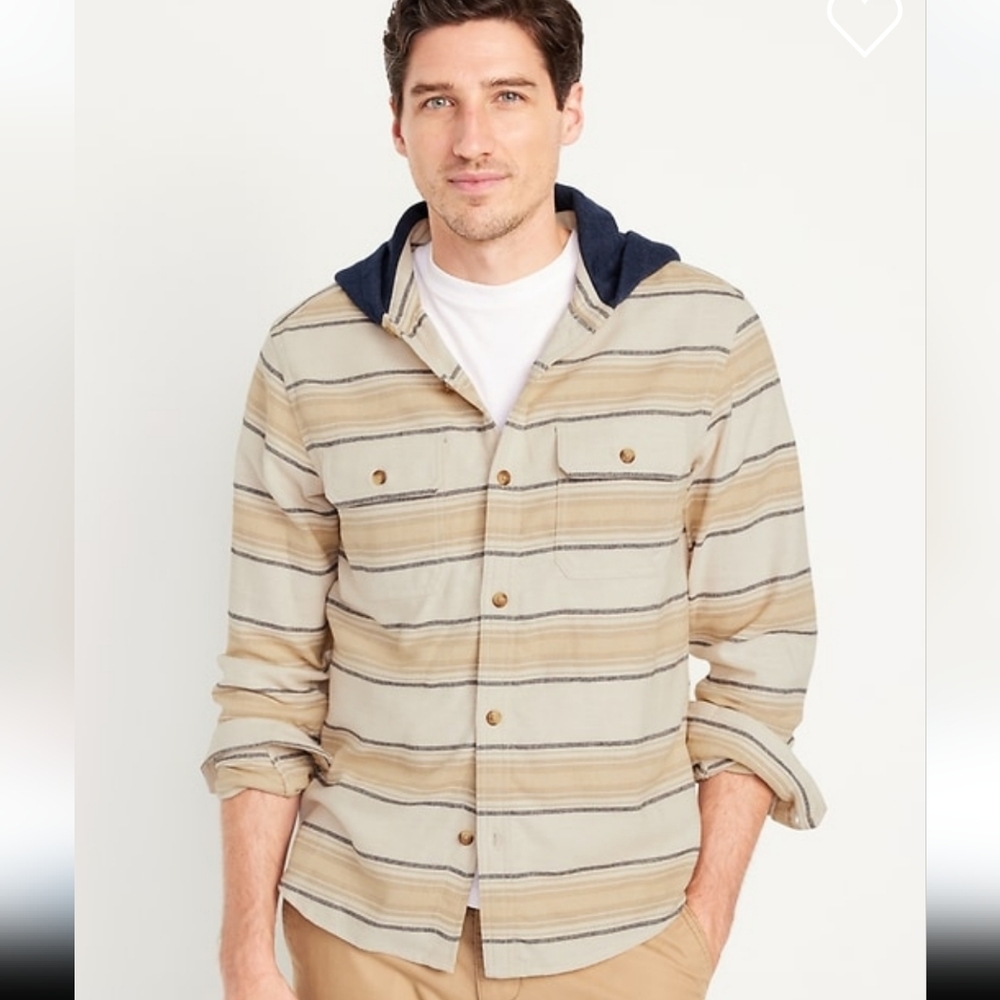 Hooded flannel shirt